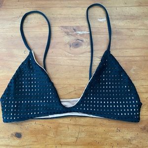 Acacia Black Mesh Top